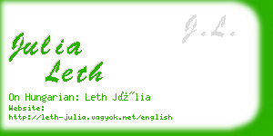 julia leth business card